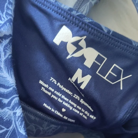 POPFLEX Blue Floral Ruffle Bra Intimates - Picture 4 of 8